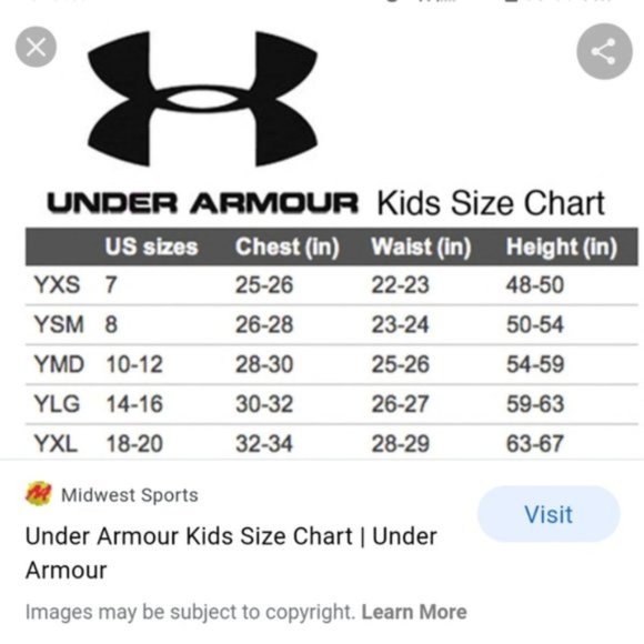 ⬇⬇ Under Armour Red LS Tee Boys LARGE 14/16 - Picture 6 of 7